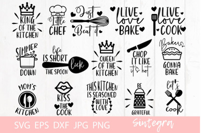 Funny Kitchen Quotes SVG Bundle