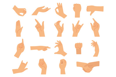 Isolated hands gestures. Isolated hand gesture, arm showing different