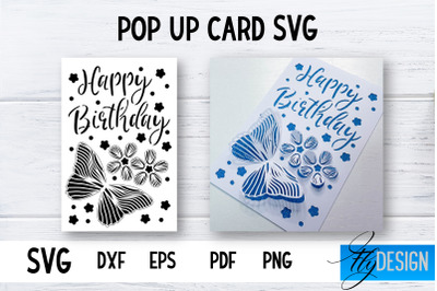 Pop Up Card SVG | 3d Card SVG | Birthday Pop Up | Butterfly