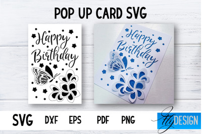 Pop Up Card SVG | 3d Card SVG | Birthday Pop Up | Butterfly