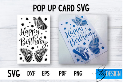 Pop Up Card SVG | 3d Card SVG | Birthday Pop Up | Butterfly