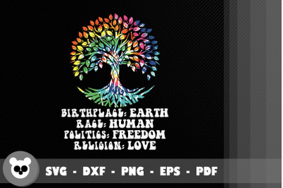 Hippie Birthplace Earth Race Human