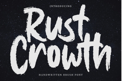 Rust Crowth Handwritten Brush Font