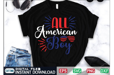 All American Boy Svg Cut File