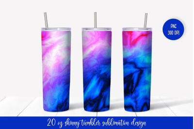 Marble Tumbler Sublimation Wrap. Pink Blue Tumbler  Design