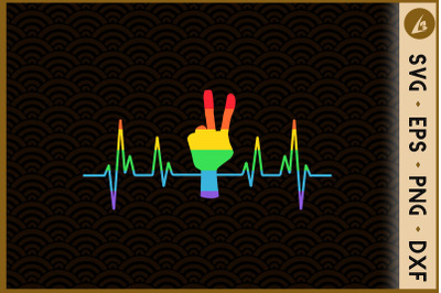 LGBT Gay Pride Heartbeat