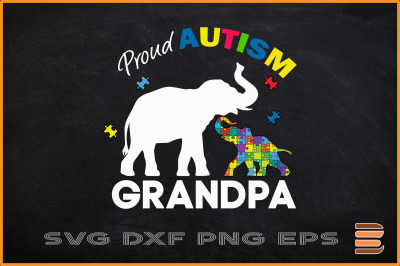 Proud Autism Grandpa Autism Elephan