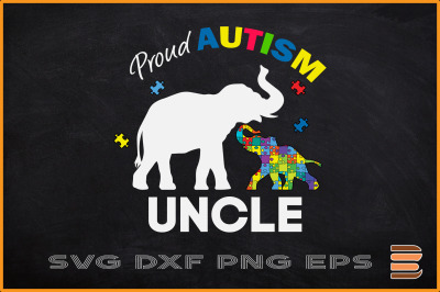 Proud Autism Uncle Autism Elephan