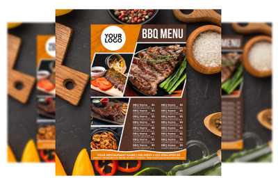 BBQ flyer menu