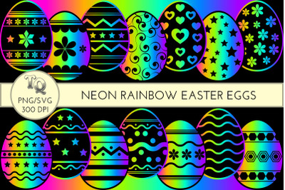 Neon Rainbow Easter Eggs