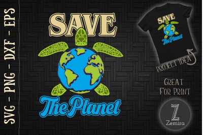 Save The Planet Earth Day Turtle Ocean