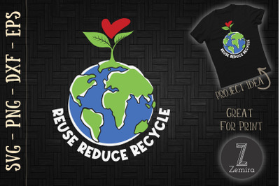 Reuse Reduce Recycle Save Earth Planet