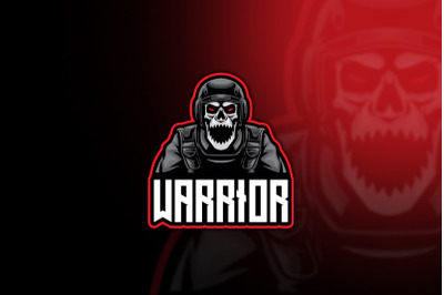 Skull Soldier Warrior Esport Logo