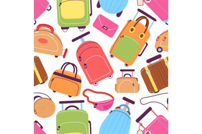 Doodle suitcases. Travel suitcase, luggage bags. Colorful female bag,