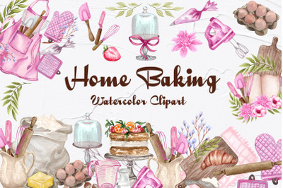 Home Bakery Watercolor Clipart