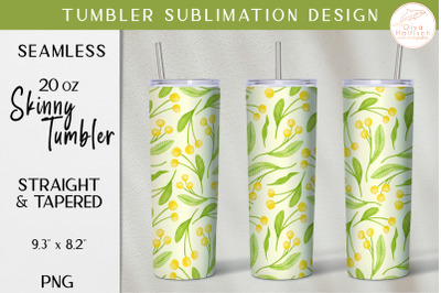 Watercolor Floral Tumbler Sublimation Design. Spring Tumbler Wrap