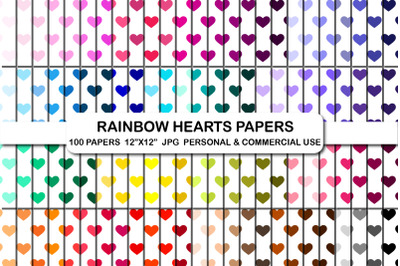 Hearts Digital Papers JPG Heart Pattern Background Paper