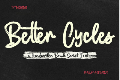 Better Cycles Handwritten Brush Font