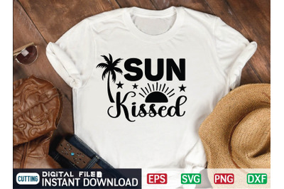 Sun Kissed SVG Cut file&2C; summer file&2C; summer cut file&2C; beach Cut File&2C;