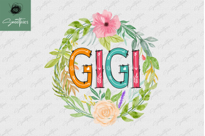 Floral Gigi Sublimation Grandma