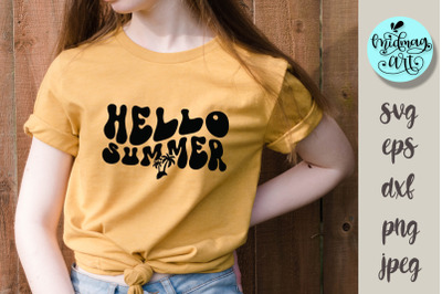 Hello summer svg, summer cut file