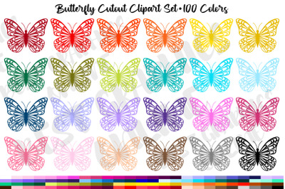 Butterfly Cutout PNG Clipart Butterflies Clip Art Set png