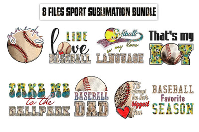 Softball Sayings Sport Sublimation Bundle