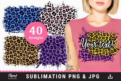 Cheetah print sublimation designs, Leopard print sublimation PNG