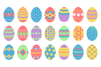 Isolated easter eggs. Dotted egg, different spring festive elements. I