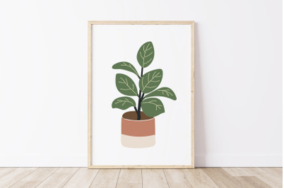 Boho cactus wall print, Home plant printable