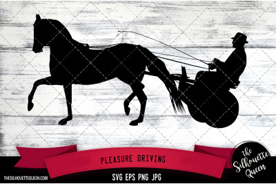 Pleasure Driving Silhouette, Equestrian Sport Vector | SVG | Clipart