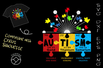 Autism Awareness Puzzle Chemical Element