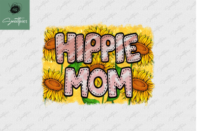 Hippie Mom Sublimation Flowers Pattern