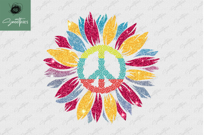 Sunflower Peace Sign Hippie Sublimation