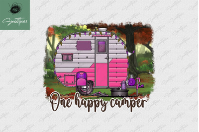 One Happy Camper Sublimation Camping