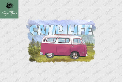 Happy Camper Sublimation Camping