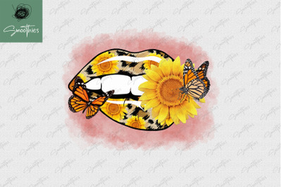 Butterflies Lips Sunflower Lips Png