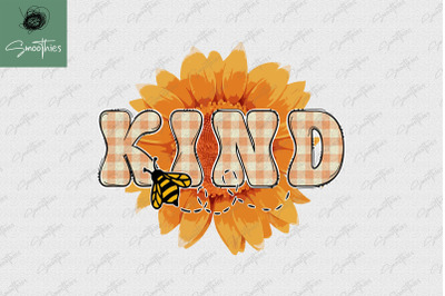 Bee Kind Sunflower Tshirt Design