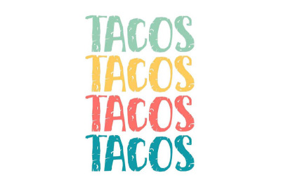 Retro Vintage Tacos Sublimation