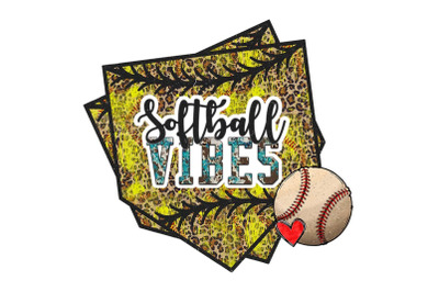 Softball Vibes Cheetah Pattern Sublimation