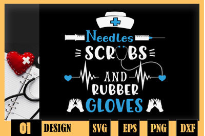 Needles Scrubs &amp;amp; Rubber Gloves