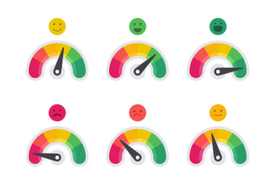 God bad scale. Vector customer feedback scale and satisfaction meter.