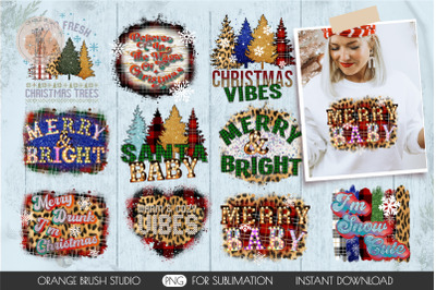Funny Christmas Quotes Sublimation Bundle PNG