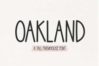 Oakland - Tall Farmhouse Font