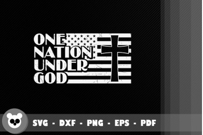 Christian Flag One Nation Under God