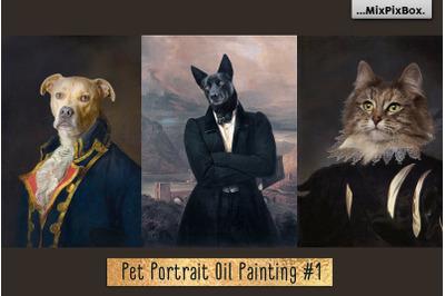 Pet Portrait Oil Background v.1