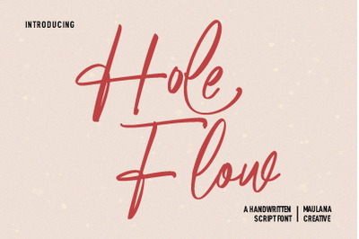 Holeflow Signature Script Font