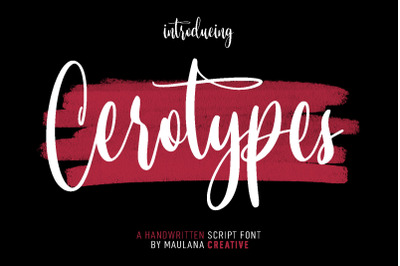 Cerotypes Script Font