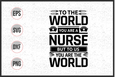 Nursing typographic slogan design vector.