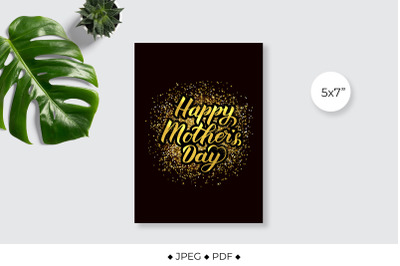 Gold Mothers Day Card. Mother&#039;s day Gift.&nbsp;